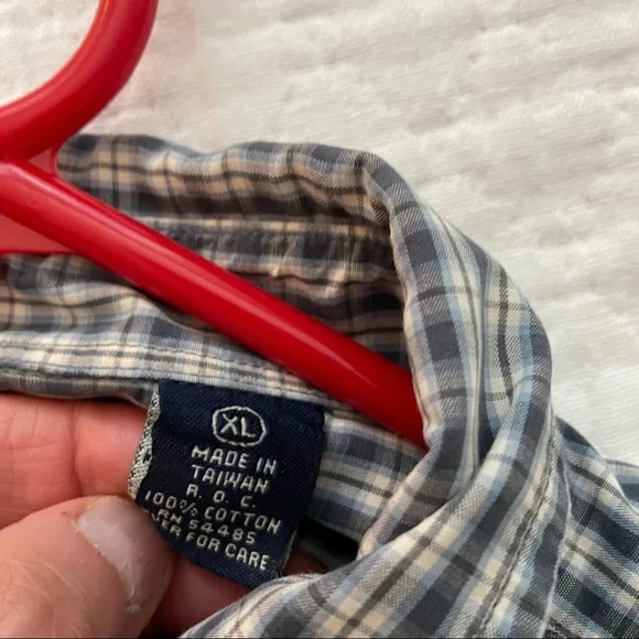 American Eagle Men’s Long Sleeve Shirt Button Up Plaid Gently Worn XL - Picture 4 of 6